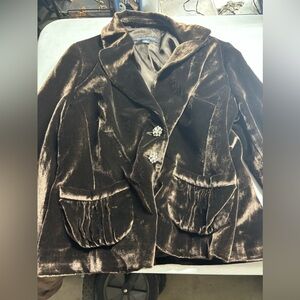Vintage velvet brown banana republic blazer